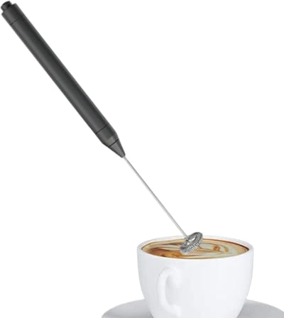 Handmatige Melkopschuimer - Koffiemixer Opschuimer - Dranken Bereiden - Eenknopsbediening - 24 cm - Zwart