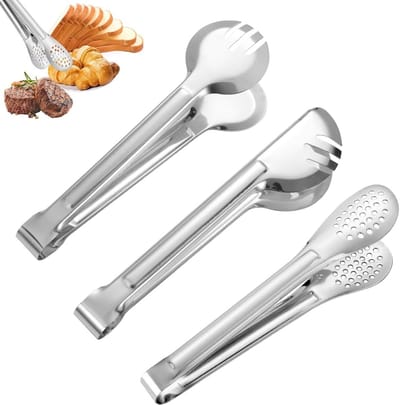 Multifunctionele Keuken Tangen Set van RVS - Grilltangen, Pastatang, Vlees- en Salatang voor Perfecte Bereidingen