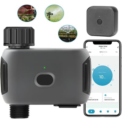 Wi-Fi Slimme Sproeier Timer 1 Uitgang Automatisch Bewateringssysteem Irrigatietimer met APP EU plug zwart
