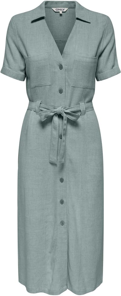 ONLY Blousejurk ONLSIESTA Linnen Lange jurk