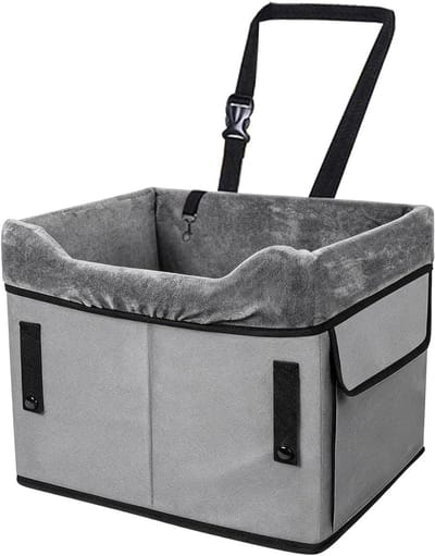 Autostoel Huisdier - Reisstoel Kat - Veilig Reizen Auto - Verhoogd Zitcomfort - Tot 11 kg - Grijs