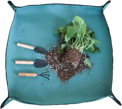 Verpotmat Tuin - Plantmat Opvouwbaar - Planten Verzorgen - Waterdicht Oxford Stof - 75 x 110 cm - Grijs