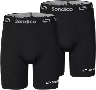 2-Pack Sondico Slindingshort - Sportshort - Lengte 15 cm - Heren - Black - Maat XL