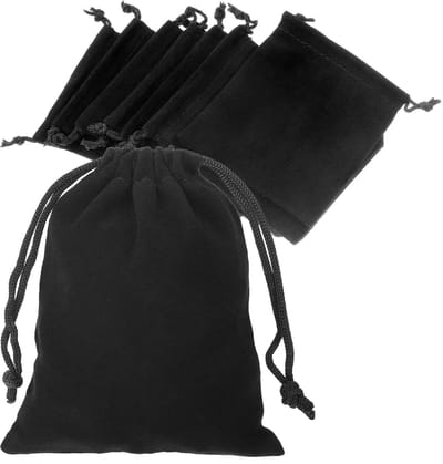 Dailygoods- Sieradenzakjes 20 stuks - Fluwelen Zakjes met Trekkoord - 8 x 10 cm - Zacht Materiaal - Geschenkverpakking - Bescherming voor Accessoires - Fluwelen Tas