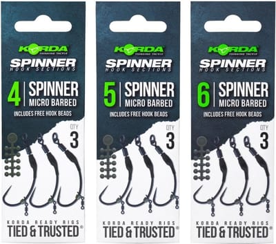 Korda Spinner Hook Sections Barbed #4