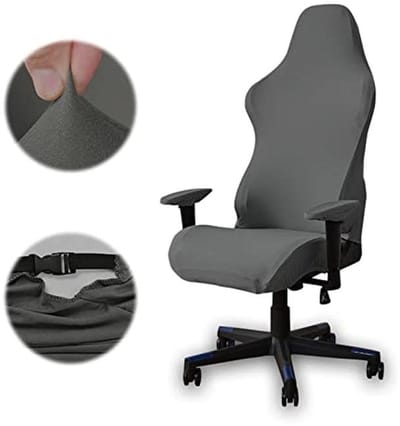 Rekbare Gaming Stoelhoes Donkergrijs - Universele Bureaustoel Cover voor Gamerstoelen