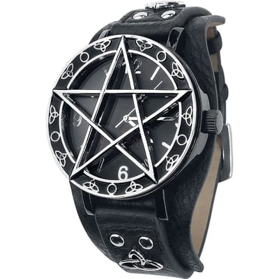 etNox Time - Gothic Polshorloges - Pentagramm - standaard