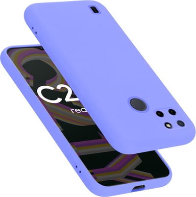 Cadorabo Hoesje geschikt voor Realme C21Y / C25Y in LIQUID LICHT PAARS - Beschermhoes gemaakt van flexibel TPU silicone Case Cover