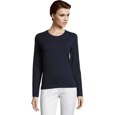 SOLS Dames/Dames Imperial T-shirt met lange mouwen (Franse marine)