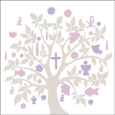 Ambiente - Lunch servetten - Communion Symbols Taupe
