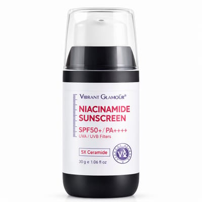VIBRANT GLAMOUR – Zonnebrand SPF 50 Gezicht – Niacinamide – UVA & UVB Bescherming – Tegen Pigmentvlekken & Roodheid – Hydraterende Zonnecrème – Zonder Witte Waas