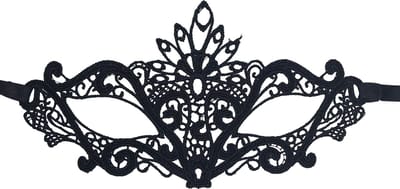 Miresa - Masker MM060 - Mysterieus venetiaans verkleedmasker - Burlesque - Zwart kant