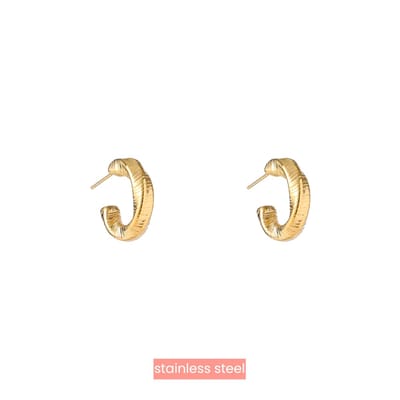 Go Dutch Label Oorringen Twisted Small Hoop Goud