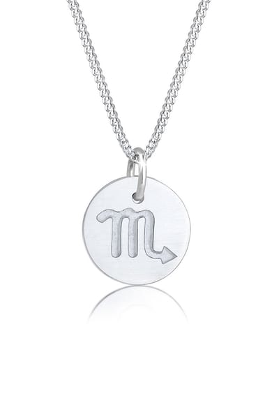 Elli - Halsketting - Dames Zodiak Schorpioen Astro Symbool Mat in 925 Sterling Zilver - Dames