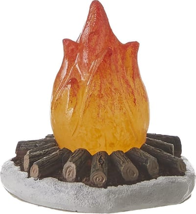 Luville  - Bonfire orange battery operated - Kersthuisjes & Kerstdorpen