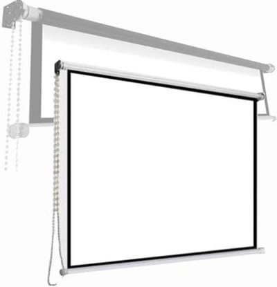 Projectiescherm - Filmscherm Beamer - Thuisbioscoop Creëren - Handmatig Uittrekbaar - 16:9 Beeldverhouding - Wit