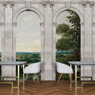 Fotobehang castello2 DD122204 Livingwalls Walls by Patel 3 Groen Grijs Vlies 270 x 400 cm (4 delen) Fotobehang