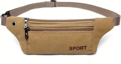 Sportieve Heuptas I Running Belt I Fanny Pack I Crossbody Tas I Met Telefoonhouder & Kabel Opening I Hardlooptas I Uniseks I Bruin