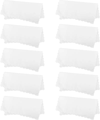 Katoenen Zakdoeken - Herbruikbare Doekjes - Dagelijks Gebruik - Zacht Ademend - 10 Stuks - Wit