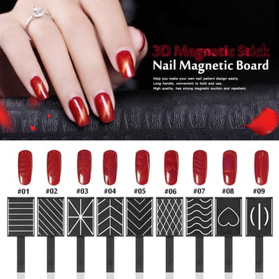 11 stuks/set 3D Magneet Stok Cat Eye Pen Tekening Verticale Stick Voor Nagel Gel Polish Nail Gereedschap