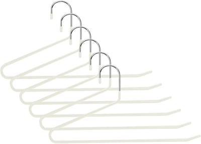 Famanu – Broekhangers - broekhangers - ruimtebesparend - van roestvrij staal - ontwerp met opening aan één kant - voor het drogen van broeken - handdoeken - badhanddoeken