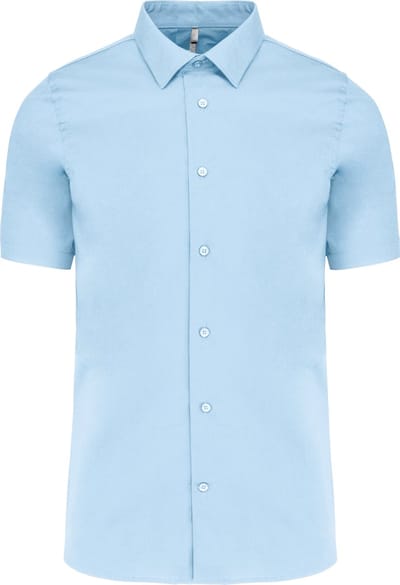 Kariban Heren stretch overhemd korte mouwen K531 - light blue - XXL