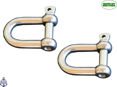 AMIG – D Sluiting 12mm M12 – 2 stuks – RVS 316 – Zeewater en Zuur Bestendig - Harpsluiting