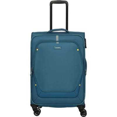 Travelite Umbria 4 wielen Trolley M 67 cm met uitbreidingsplooi - Zachte bagage - TSA slot - petrol