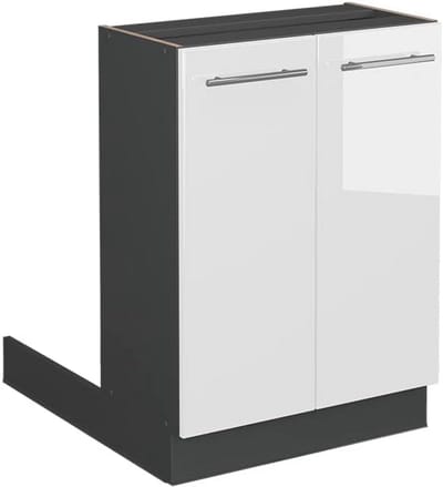 Keuken Eilandkast - Keukenmodule Kast - Keuken Organiseren - Softclose Scharnieren - 60 cm - Wit Hoogglans Antraciet