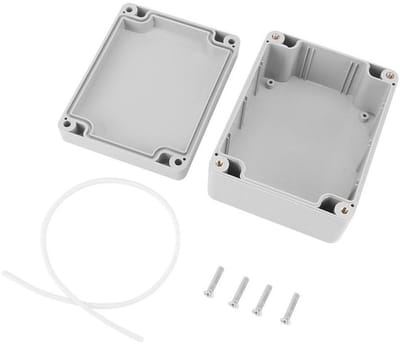 Waterdichte verbindingsdoos - Elektrische behuizing - ABS - Projectdoos - 115x90x55mm - Bedradingsdoos - Stofdicht - Brandvertragend - Schokbestendig - Geschikt voor buiten - Grijs.