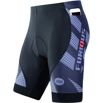Ademende Fietsbroek Heren 4D Gewatteerd Schokbestendig Fietsbroek Sneldrogend Halve Broek XL grijze kleur