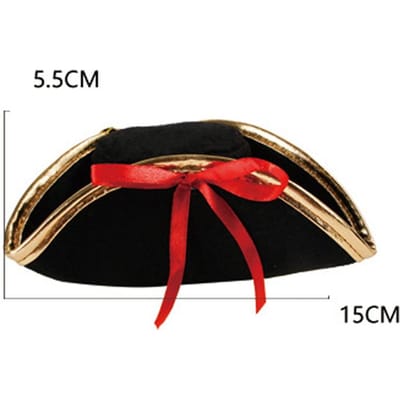 Chapeau d'Halloween réglable pour animal de compagnie, chapeau de pirate doux pour animal de compagnie, accessoires de costume Cosplay pour la photographie de Noël black