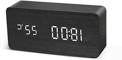 Digitale Wekker - Houten Klok - Wakker Worden - Nachtkastje Model - USB/AAA - Houtkleur