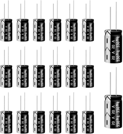 Elektrolytische Condensatoren - Aluminium Condensatoren - Elektronische Projecten - Stabiele Prestaties - 10x13mm - Zwart