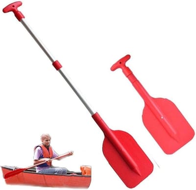 Roeispanen - Peddel Boot - Watersport - Verstelbaar Aluminium - 53 cm - Zwart Geel Rood