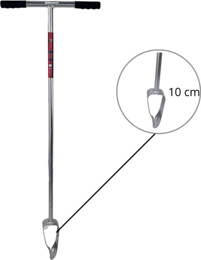 Synx Tools Grondboor 10cm verzinkt - Grondboren - Professioneel, Ideaal voor graafwerkzaamheden, Tuin boor, plantenboor, Palenboor - Lengte 120cm