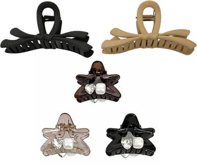 Guardian Beauty Haarclips - Stevige Haarclips - Klein en Groot Haar Klauwen - Set Van 5 - Diverse Kleuren - Haaraccessoires