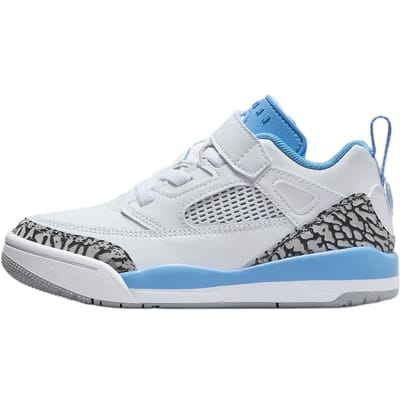 Air Jordan Spizike Low PS UNC Kindersneakers Wit University-Blauw Wolf-Grijs FQ3951-141 29.5 white