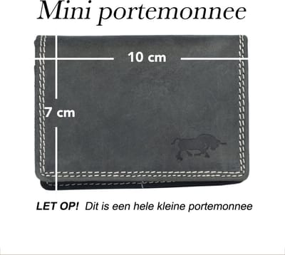 Dames Portemonnee Mini - Zwart - Leer - Klein Model - Rits En Harmonica Model
