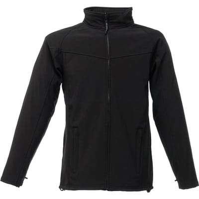 Regatta Professioneel Heren Uproar Softshell Windbestendig Fleece-jack (Zwart/Zwart)
