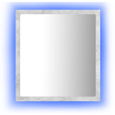 vidaXL - Badkamerspiegel - LED - 40x8,5x37 - cm - acryl - betongrijs