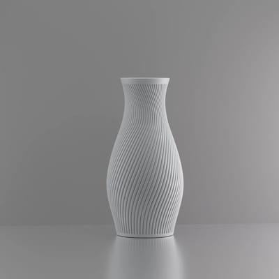 3d-gezellig Diana - Vaas - Grijs - Maat 25 cm - Kunststof - Modern - Bloemenvaas -100% gerecycled PLA (bioplastic)