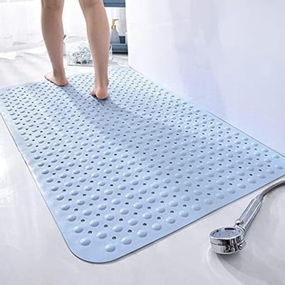 Antislip Douchematten voor Binnengebruik | Groot Formaat Douchemat tegen Schimmel | Ideaal voor Ouderen, Zwangere Vrouwen en Kinderen (Blauw, 60 x 90 cm)