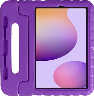 Hoes - Geschikt voor Samsung Galaxy Tab S6 Lite - Kinderhoes Shockproof Bumper - Kidsproof Case - Tablet Hoesje - Kinder Hoesje Cover - Paars