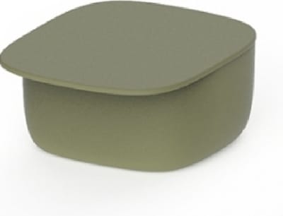 Qualy - Voorraadpot Voedselcontainer 0.3L “FLAT TOP Storage Jar” W105 x L107 x H105mm Groen