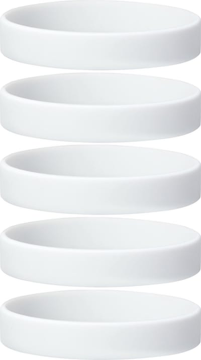 Dinilu - 30 x Siliconen Armbanden Wit - voor Volwassenen