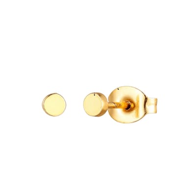 Aramat Jewels | Oorbellen | Goudkleurige Ronde Oorstekers RVS 3mm | | | |3mm | Staal | Kinderen, Volwassenen | Verkleurd niet