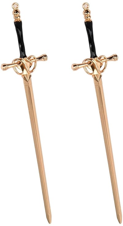 Dailygoods- Haarspelden 2 Stuks - Metalen Haarspeld - Creatieve Hoofdtooi - Vintage Haaraccessoires - Geschikt voor Bun - Afmeting 205 x 42 mm