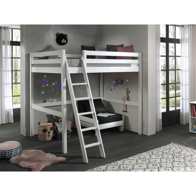 Lucevi pino mezzanine bed 140 x 200 cm pino mezzanine bed met zetelbed 90