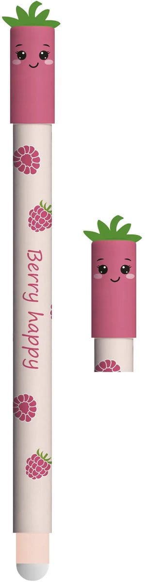 Eberhard Faber gelpen - Fruity Erase-It - Raspberry - schrijfkleur blauw - uitwisbare pen - EF-582135